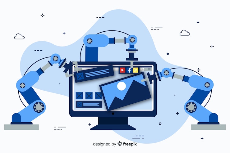 Gratis Vektor website setup concept for landing page
