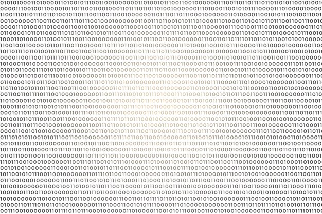 white background with binary code numbers