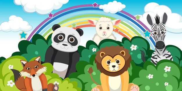wild animals in the forest