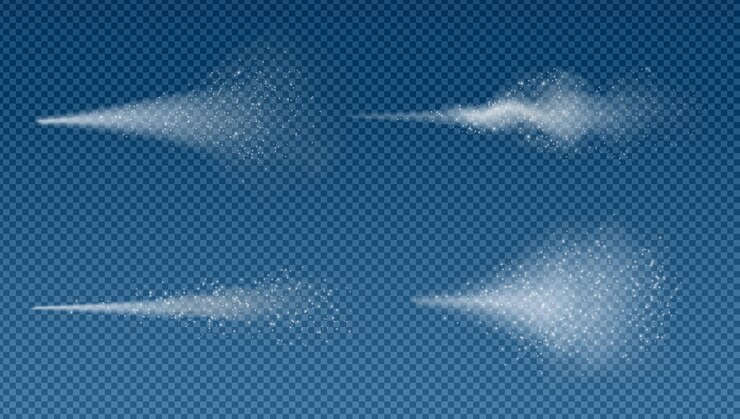 Gratis Vektor wind and snow spray transparent set