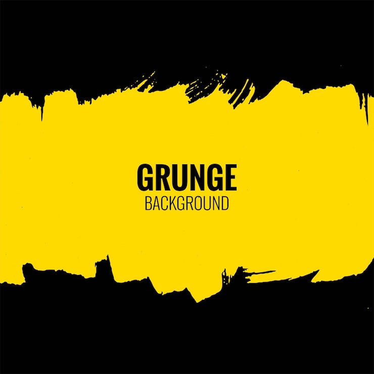 Gratis Vektor yellow and black abstract dirty grunge design