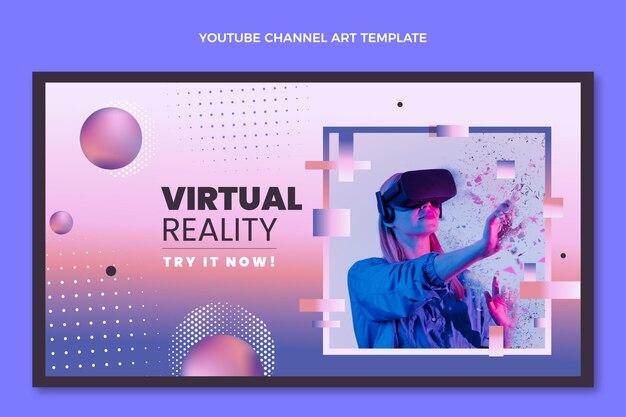 Youtube-kanalgrafik med lutning och halvtontonsteknik