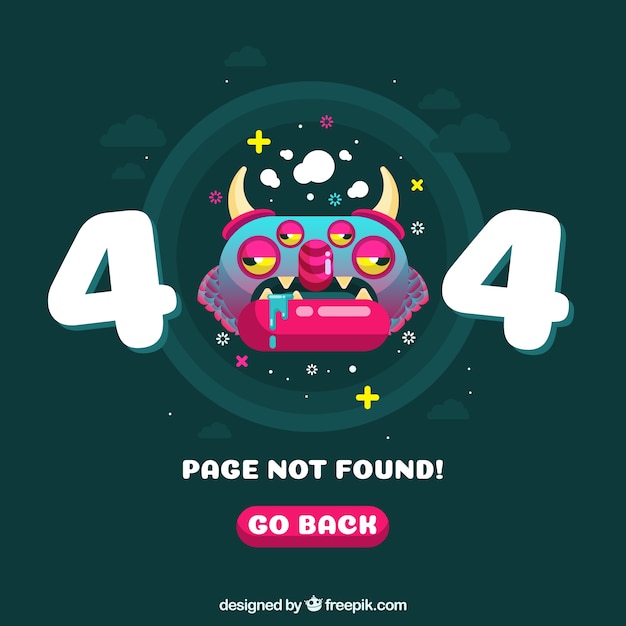 404 error web template in flat style