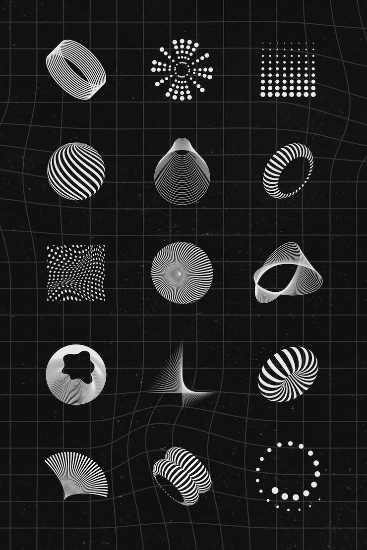 Gratis Vektor abstract 3d design elements collection vector
