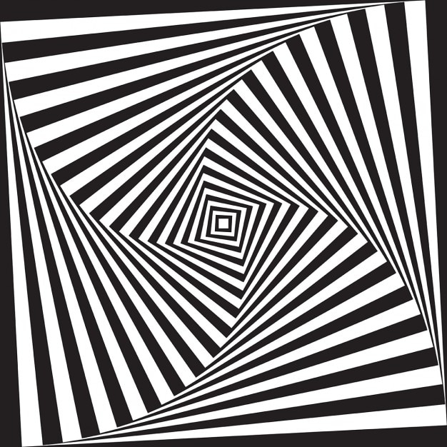 Gratis Vektor abstract black and white optical illusion background 