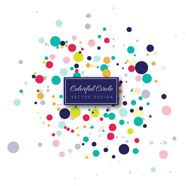 abstract colorful circle background vector