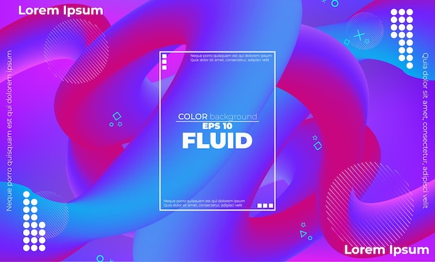 Abstract fluid wave color pattern of neon color liquid gradient background with modern geometric dynamic motion style Suitable For Wallpaper Banner Background Card Book Illustration landing page