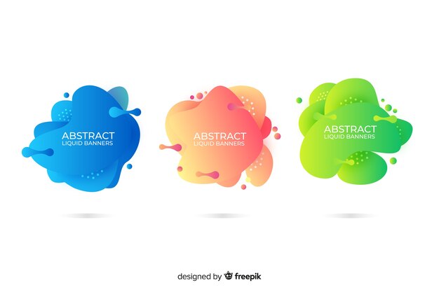 abstract liquid banners