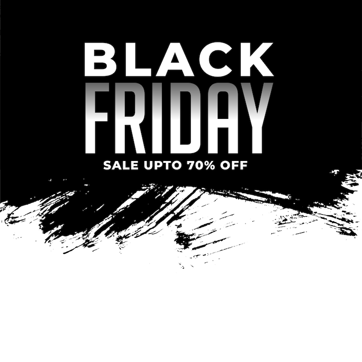 Gratis Vektor abstrakt black friday-salgsbanner i grunge-stil