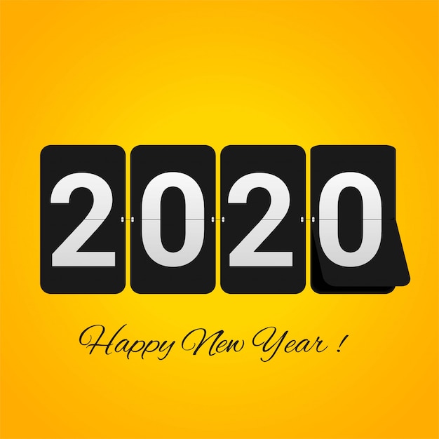 Abstrakt gratulasjonskort for nyttår 2020