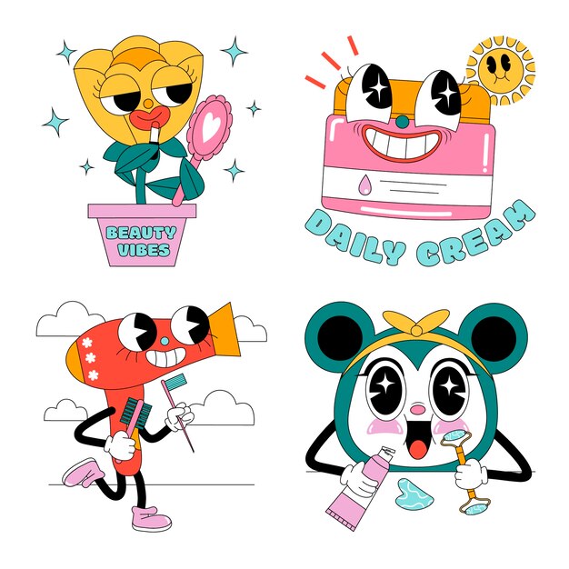 acid beauty stickers collection