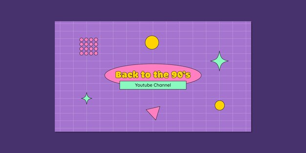 aesthetic grid 90s style youtube banner
