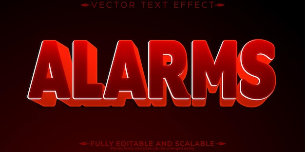 Alarm editable text effect editable clock and time text style