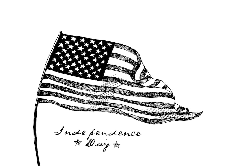 Gratis Vektor american usa flag independence day 4th july