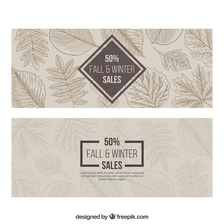 Gratis Vektor autumn banner design