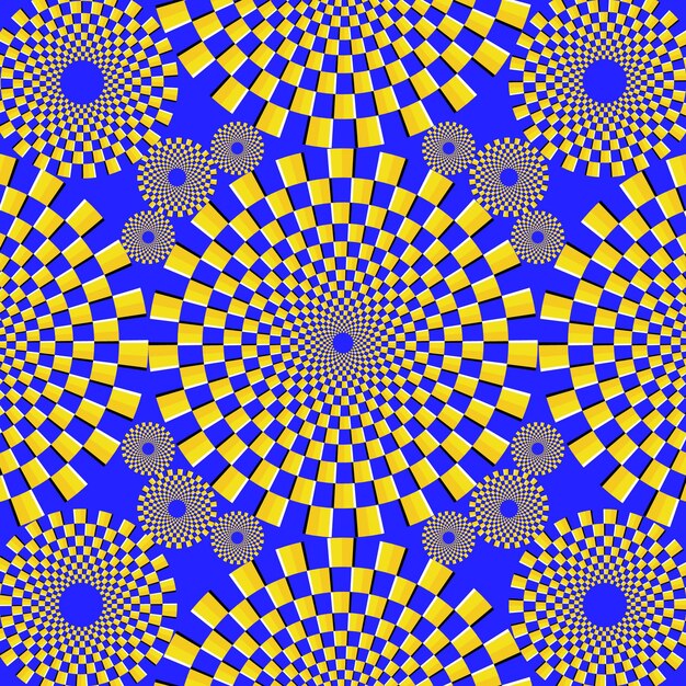 Bakgrunn med psykedelisk optisk illusjon