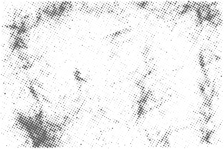 Gratis Vektor black and white grunge halftone pattern texture background