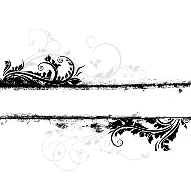 Black floral ornaments