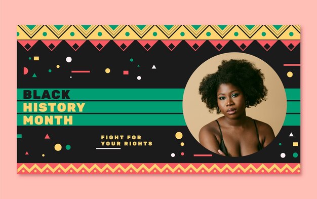 black history month celebration social media post template
