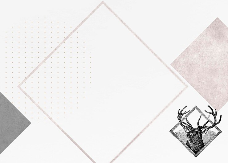 Gratis Vektor blank deer rhombus frame
