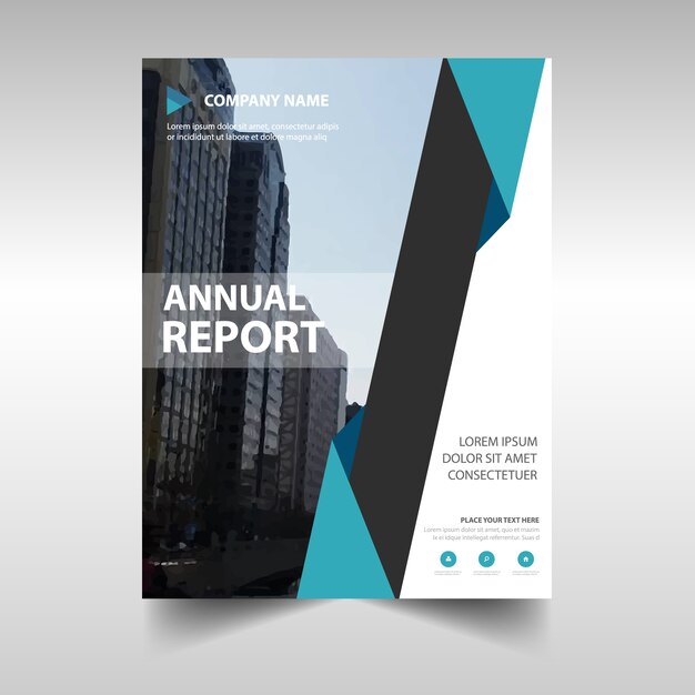 Blue commercial annual report template