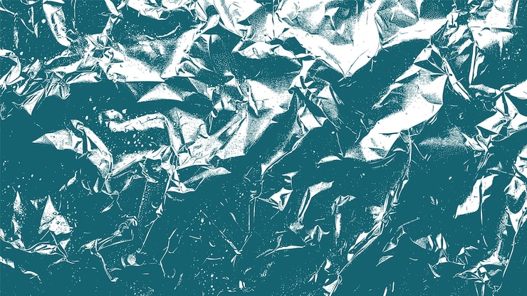 Gratis Vektor blue paper plastic crumpled texture