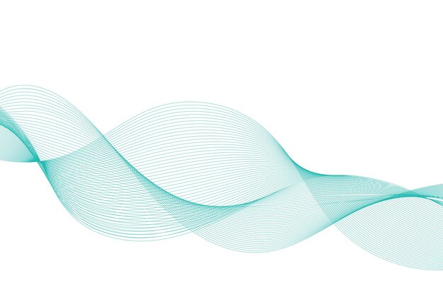 Blue Wavy Lines Abstract Background