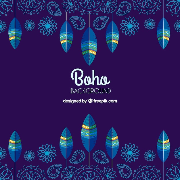 Boho-stil bakgrunn med flatt design