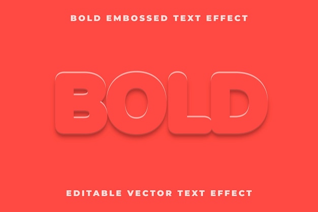 bold embossed editable vector text effect