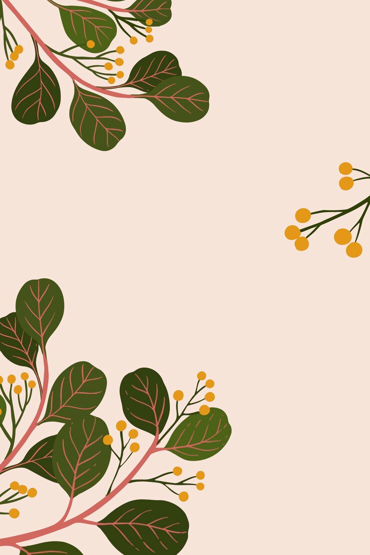 Gratis Vektor botanical copy space on a pink background vector