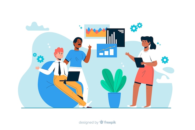 Gratis Vektor brainstorming concept for landing page