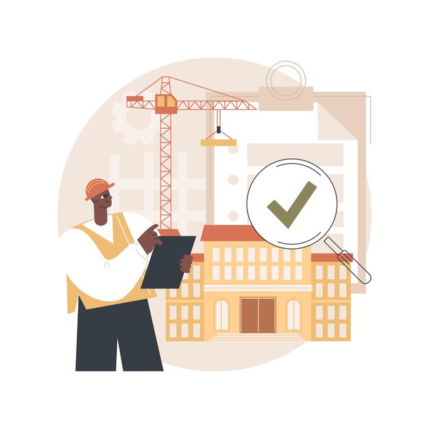 Building regulations abstract illustration