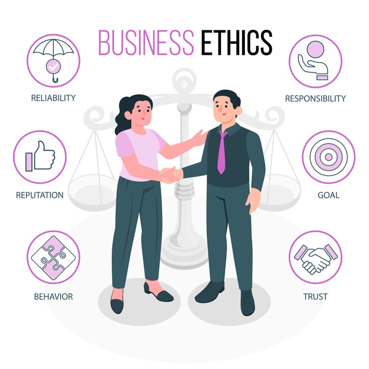 Gratis Vektor business ethics concept illustration