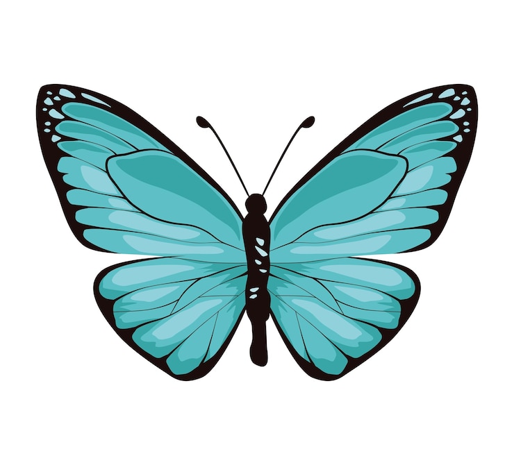 Gratis Vektor butterfly blue light insect icon
