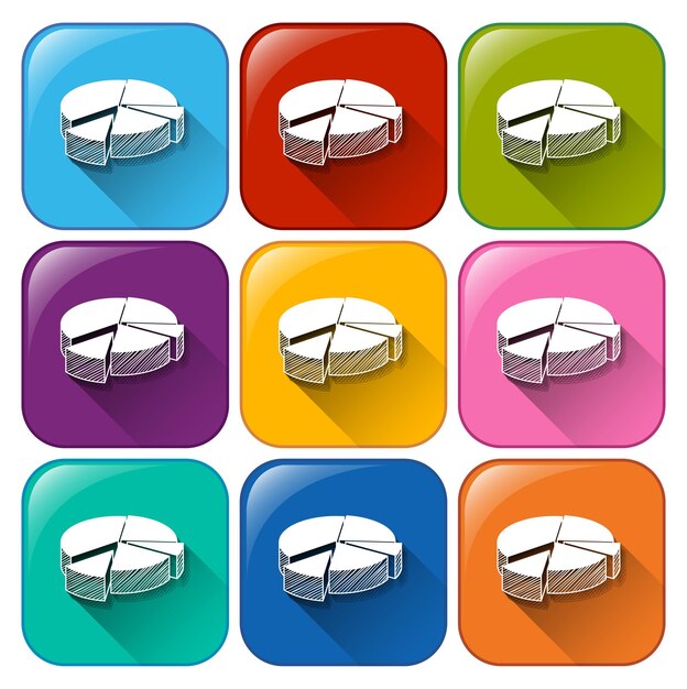 buttons with graphs