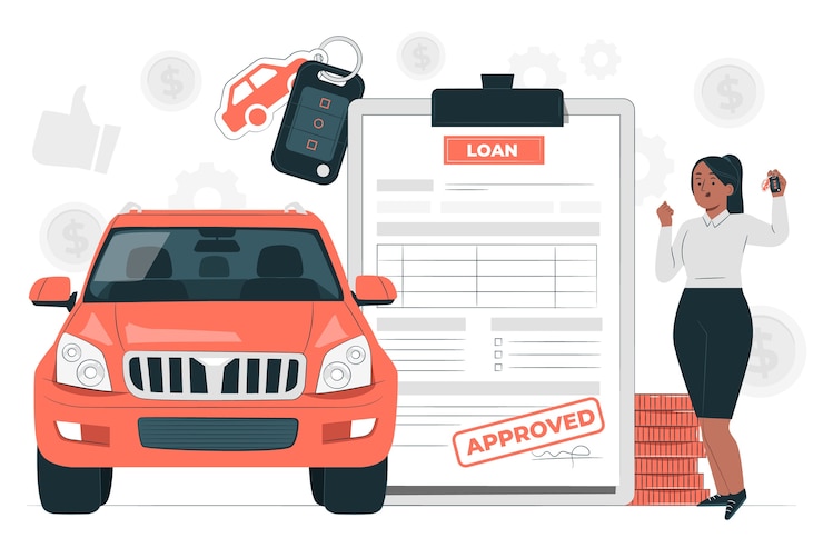 Gratis Vektor car finance concept illustration