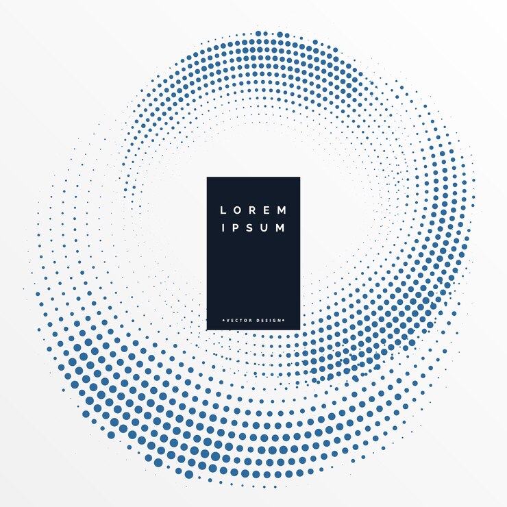 Gratis Vektor circular halftone design pattern background