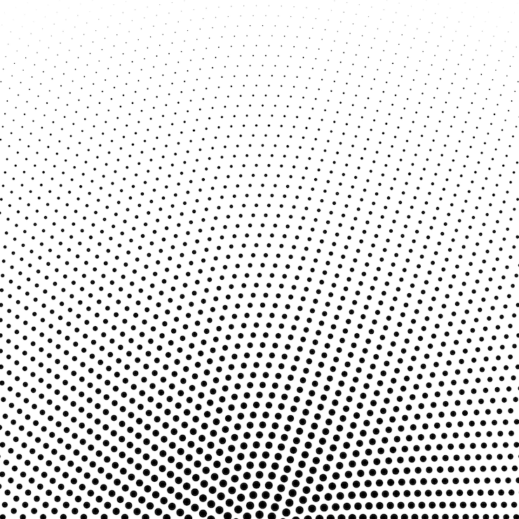Gratis Vektor circular halftone dots vector background