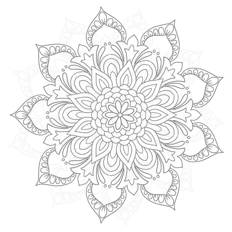 Gratis Vektor circular pattern in form of decorative mandala design