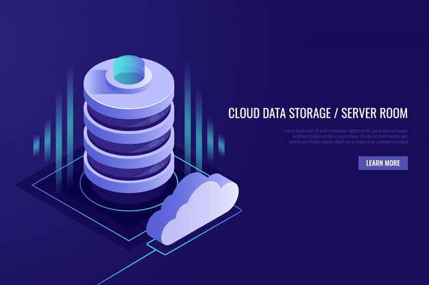 Cloud computing concept. Web hosting and cloud technology.
