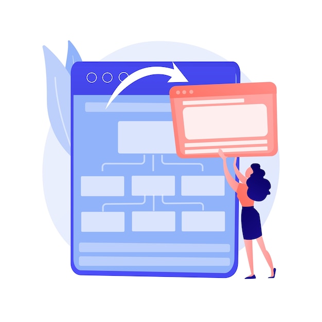 Cloud computing service, web hosting. Synchronised information, online storage, backup technology. Internet server. Cloud data center design element concept illustration