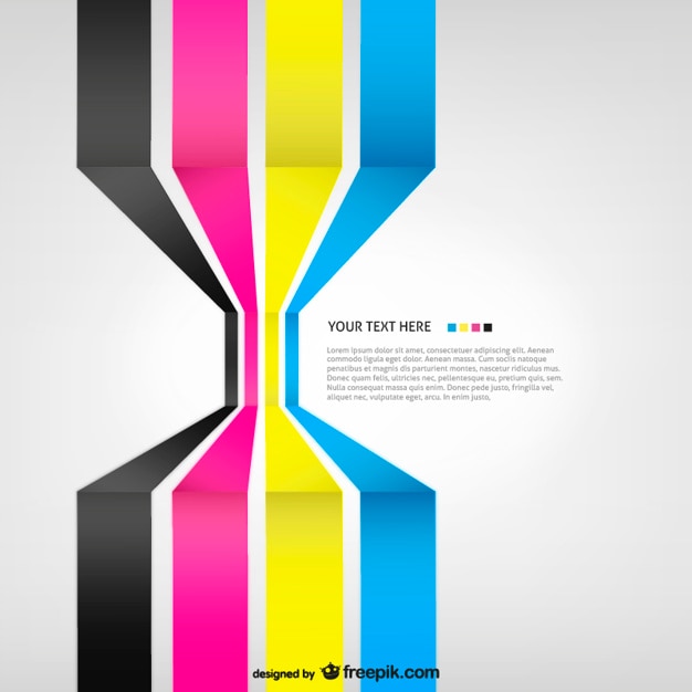 Gratis Vektor cmyk 3d bakgrunnsmal