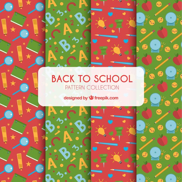 collection of back to school patterns