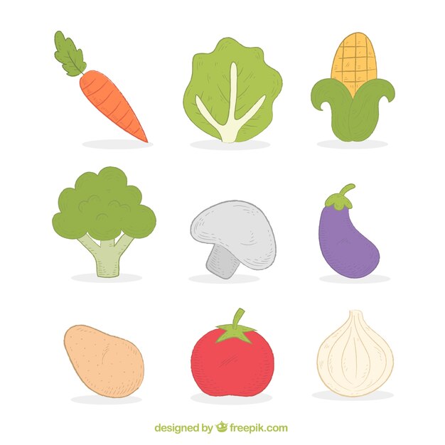 collection of delicious vegetables