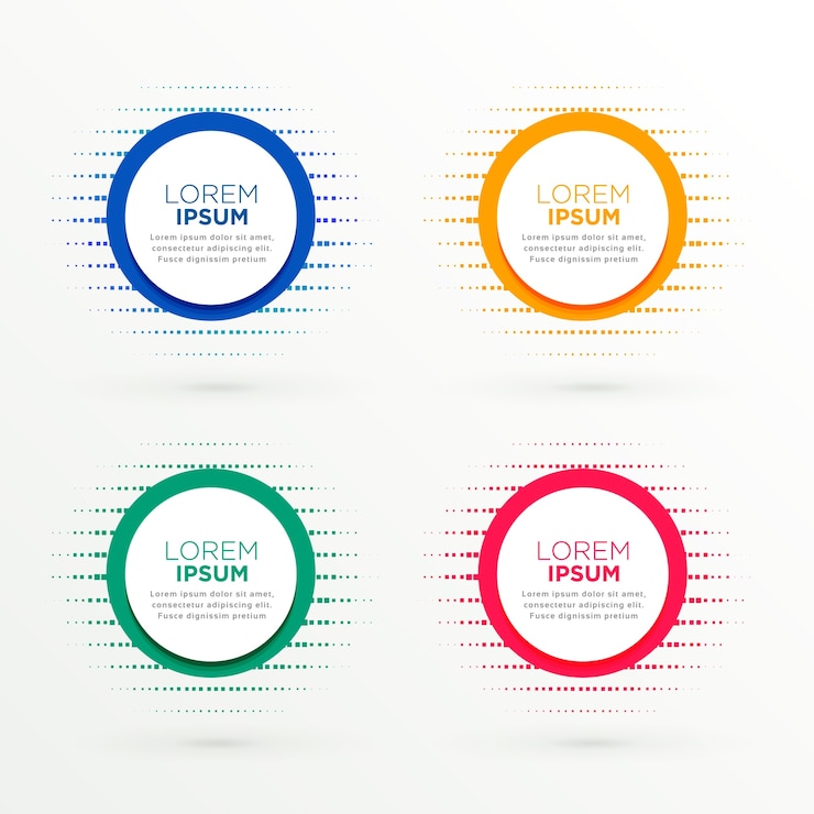 Gratis Vektor collection of round banners banners with space for text