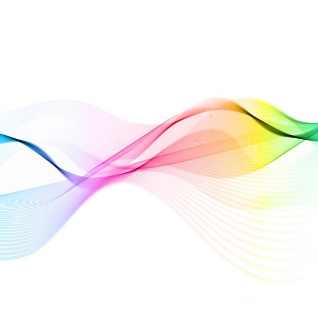 colorful abstract background with floating wavy shapes