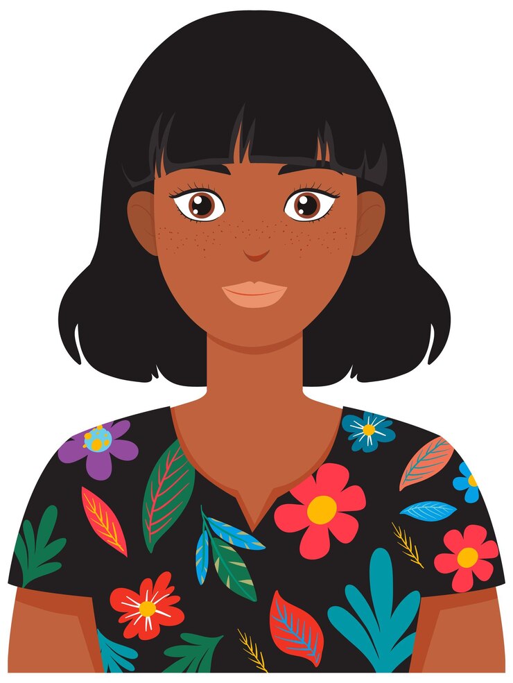 Gratis Vektor colorful floral shirt avatar
