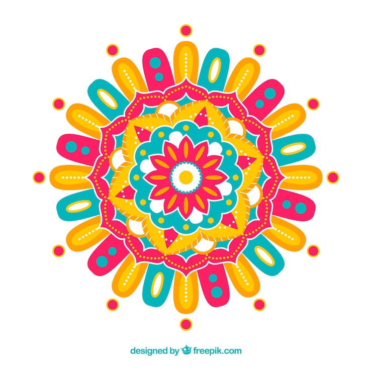 Gratis Vektor colorful mandala background