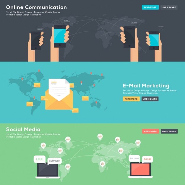Communication banners set
