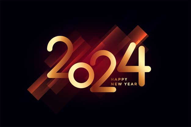 creative happy new year 2024 event background design vector